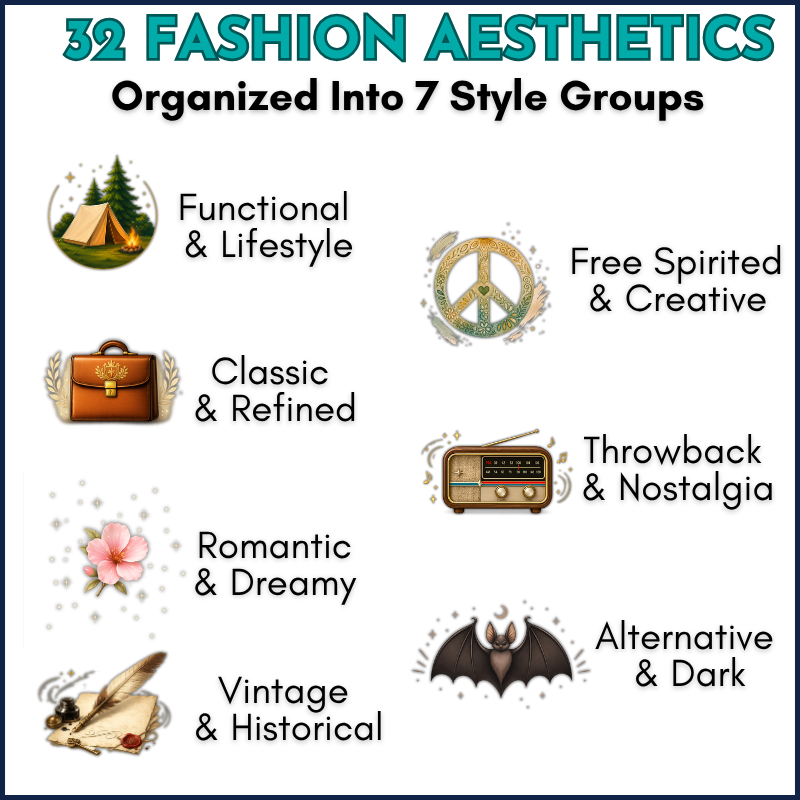 Fashion Aesthetic Guide For Resellers: 32 Styles To Source & Sell With Listing Keywords
