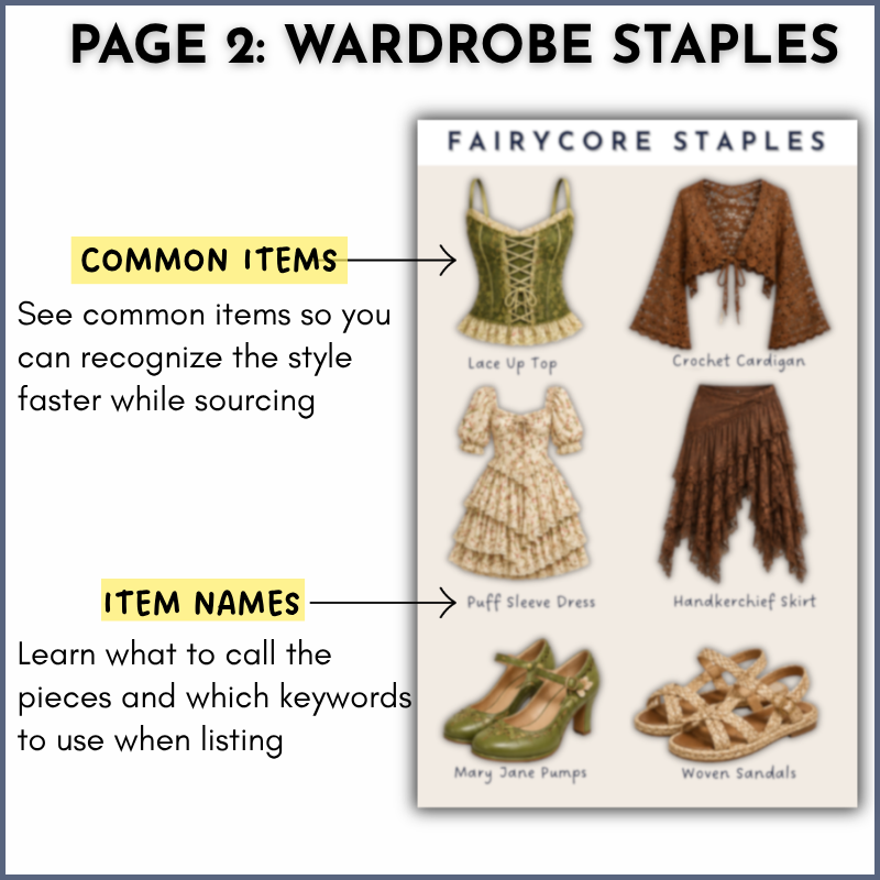 Fashion Aesthetic Guide For Resellers: 32 Styles To Source & Sell With Listing Keywords